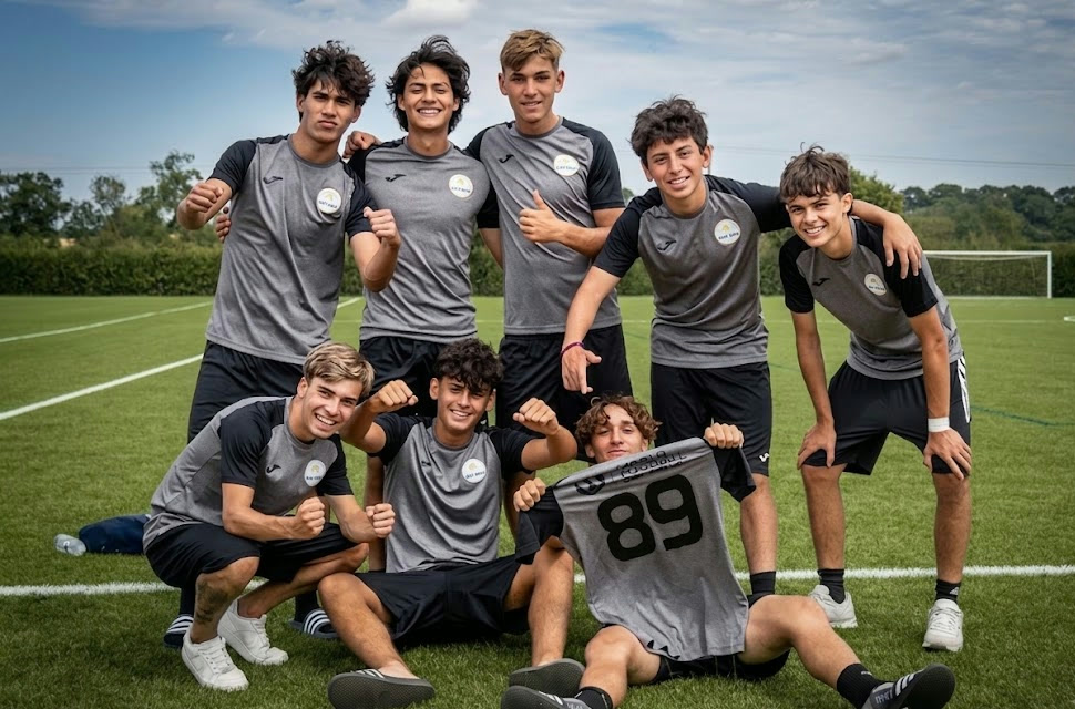 Equipo posando tras un partido de competición